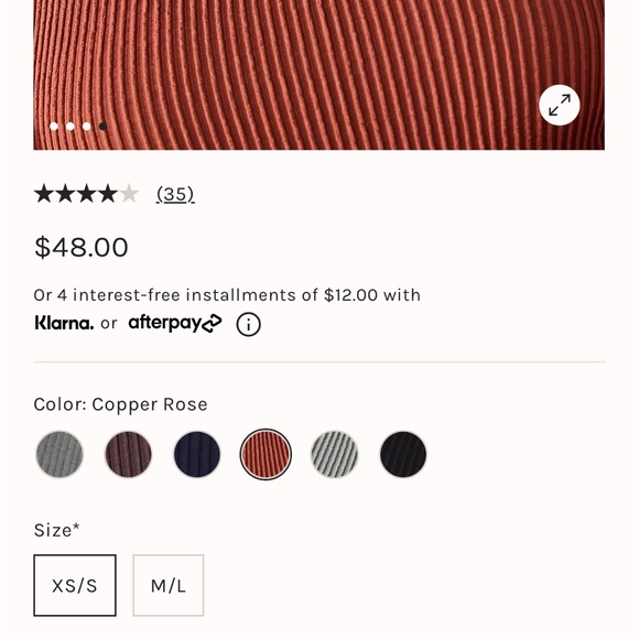 NWOT Free People Ribbed  Seamless Tank in Copper Rose Size XS/S(0-6) - Picture 7 of 10